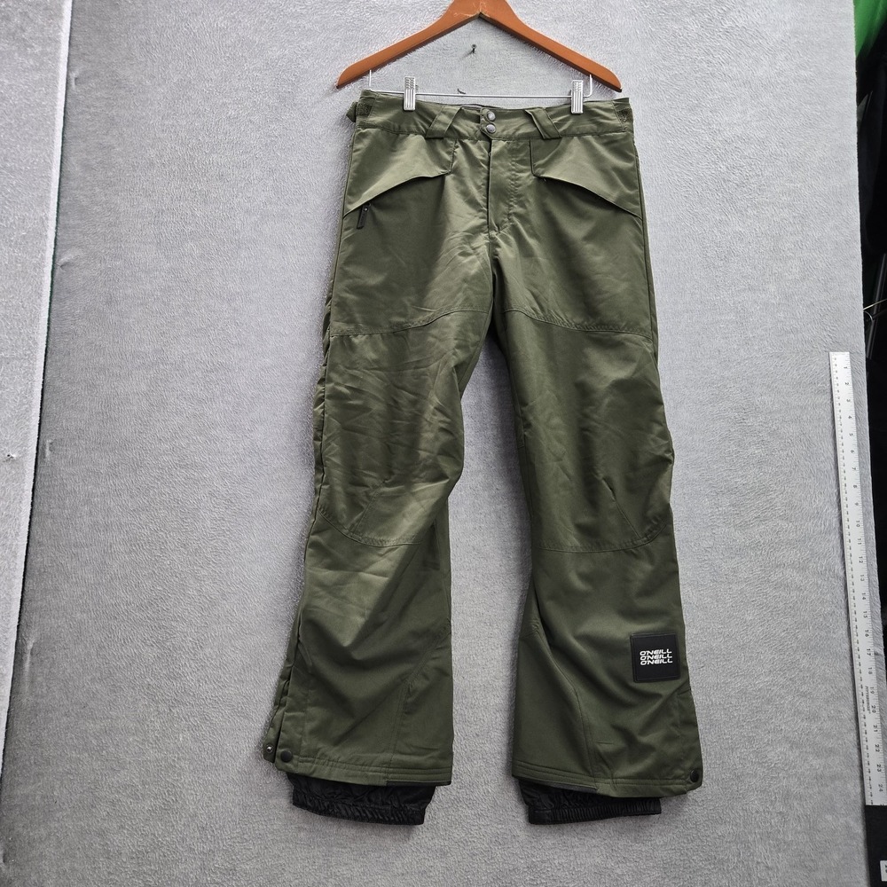 O'Neill Men Snow Pants S/P Green Snowboard Ski‎ 28" Inseam Logo